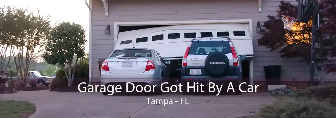 Garage Door Got Hit By A Car Tampa - FL